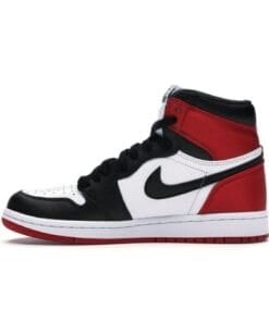 Alternative view of Air Jordan 1 Retro High Satin Black Toe (W)