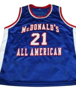 Alternative view of Kevin Garnett #21 McDonalds All American New Basketball Jersey Blue