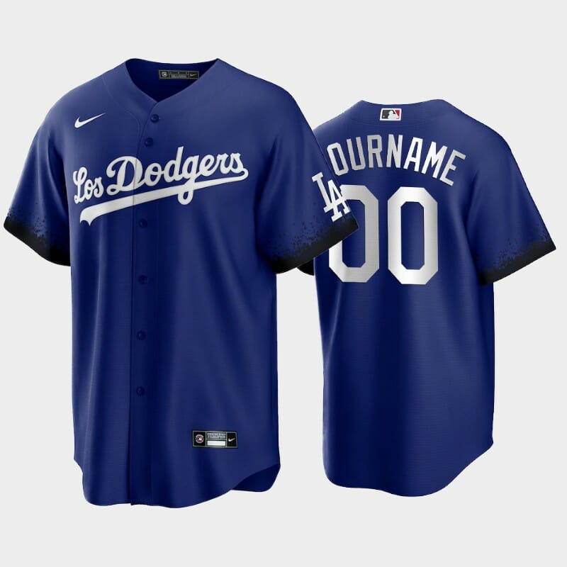 2021 City Connect Dodgers Custom Name Number Replica Jersey Royal