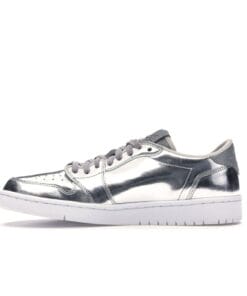 Alternative view of Air Jordan 1 Retro Low Pinnacle Metallic Silver