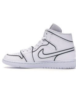 Alternative view of Air Jordan 1 Mid Iridescent Reflective White (W)