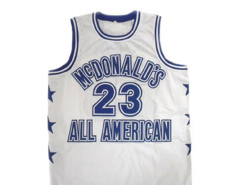 Michael Jordan #23 McDonald's All American Basketball Jersey White - Image 2