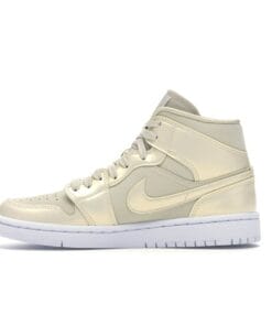 Alternative view of Air Jordan 1 Mid Goose Feather Yellow (W)