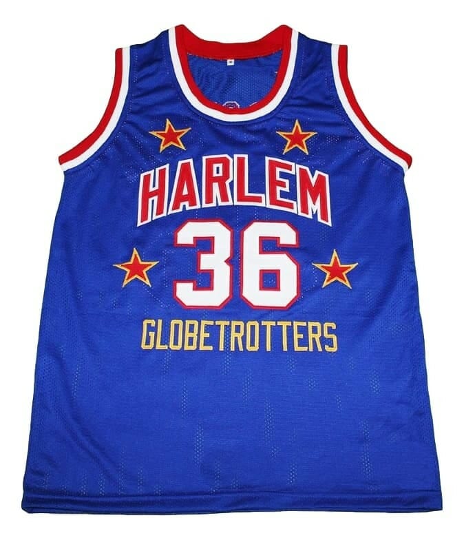 Meadowlark #36 Harlem Globetrotters Basketball Jersey Blue - Image 2