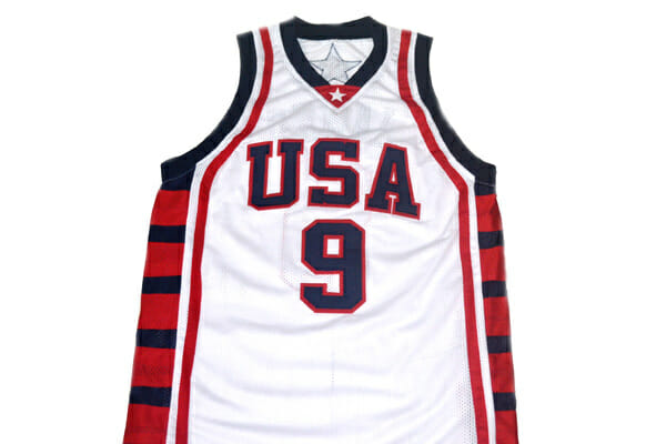 Lebron James #9 Team USA Basketball Jersey White - Image 2