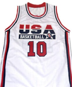 Alternative view of Reggie Miller #10 Team USA Basketball Jersey White