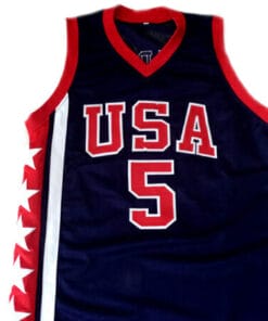 Alternative view of Jason Kidd #5 Team USA Basketball Jersey Navy Blue