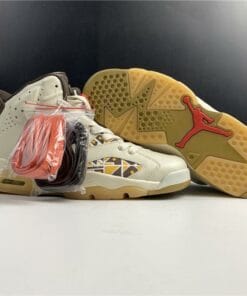 Alternative view of Air Jordan 6 Retro Quai54 Sail Brown (2020)