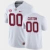 Custom Alabama Jersey Crimson Tide White College Football Away Game