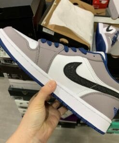 Air Jordan 1 Low Grey Blue Snake Print