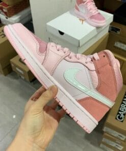 Air Jordan 1 Mid White Pink Foam
