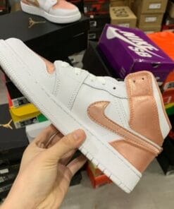 Air Jordan 1 Mid White Rose Gold