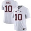 Alabama Crimson Tide #10 Mac Jones Football White Jersey