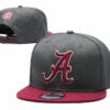 Alabama Crimson Tide NCAA Football Embroidered Stitched Hat Snapback Adjustable Cap Grey