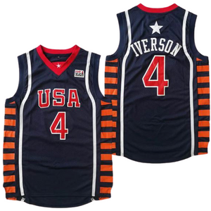 Allen Iverson #4 Team Usa 2004 Olympics Basketball Jersey