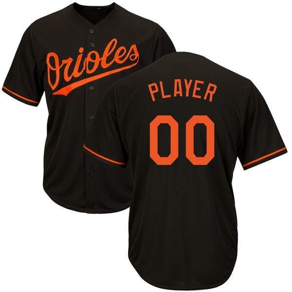 Baltimore Orioles Customizable Baseball Jersey Black