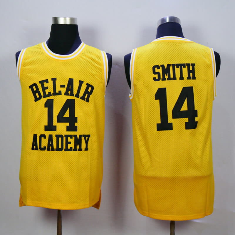 Bel Air Academy #14 Smith Basketball Jersey Yellow