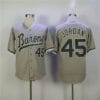 Birmingham Barons #45 Michael Jordan Movie Baseball Jersey Grey