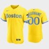 Boston Red Sox City Connect Custom Name Number Baseball Jersey Gold