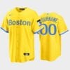 Boston Red Sox City Connect Custom Name Number Replica Jersey Gold
