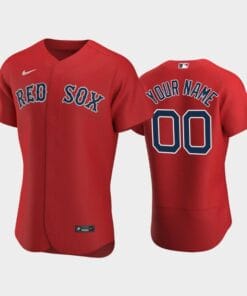 Boston Red Sox Custom Name Number Alternate Baseball Jersey Red