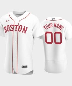 Boston Red Sox Custom Name Number Alternate Baseball Jersey White