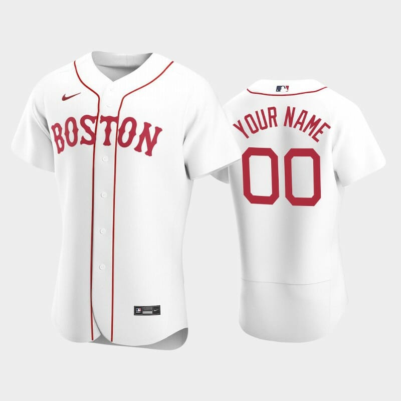 Boston Red Sox Custom Name Number Alternate Baseball Jersey White