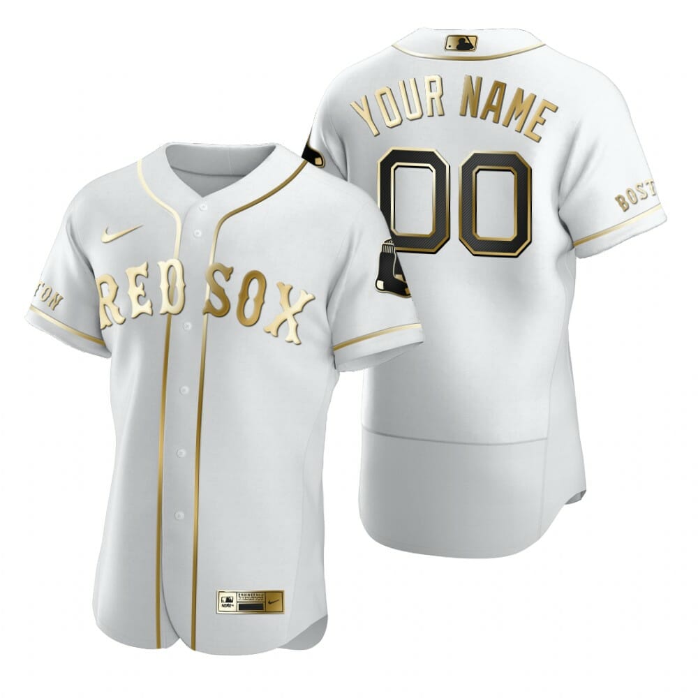 Boston Red Sox Custom Name Number Flexbase Baseball Jersey White