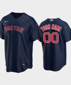 Boston Red Sox Replica Custom Name Number Baseball Jersey Navy