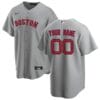 Boston Red Sox Road Custom Name Number Coolbase Baseball Jersey Gray