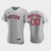 Boston Red Sox Road Custom Name Number Flexbase Baseball Jersey Gray