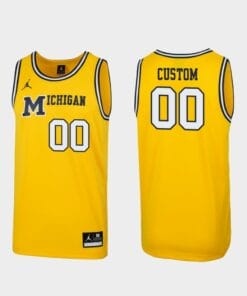 Custom Name Number Michigan Wolverines Maize Replica 1989 Throwback College Basketball Jersey