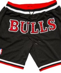 Chicago Bulls Black Just Don Shorts BULL Logo