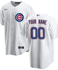 Chicago Cubs Home Custom Name Number Coolbase Baseball Jersey White