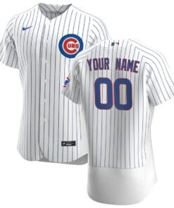 Chicago Cubs Home Custom Name Number Flexbase Baseball Jersey White