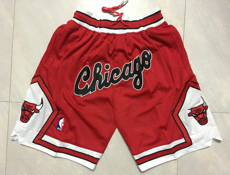 Chicago Red Shorts Logo Stitched