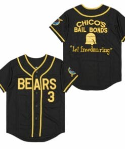 Chico Bail Bonds Bad News Bears #3 Baseball Jersey Black