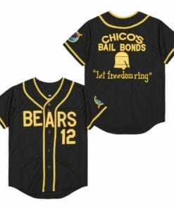Chico Bail Bonds Bad News Bears Baseball Jersey Black