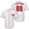Cincinnati Reds Customizable Custom Baseball Jersey White