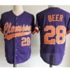 Clemson Tigers #28 Seth Beer Movie Baseball Jersey