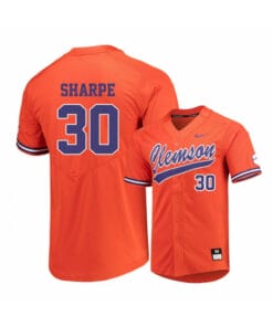 Clemson Tigers 30 Davis Sharpe Orange Elite College Baseball Jersey