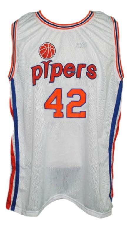 Connie Hawkins #42 Pittsburgh Pipers Retro Aba Basketball Jersey White - Image 2