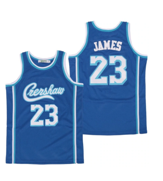 Crenshaw James #23 Basketball Jersey Blue