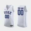 Custom Name Number Duke Blue Devils White March Madness College Basketball Jersey