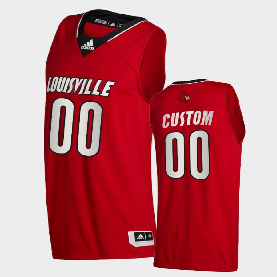 Custom Name Number Louisville Cardinals Red College Basketball Swingman Jersey