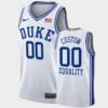 Duke Blue Devils Custom Name Number White Equality College Basketball Blm Social Justice Jersey