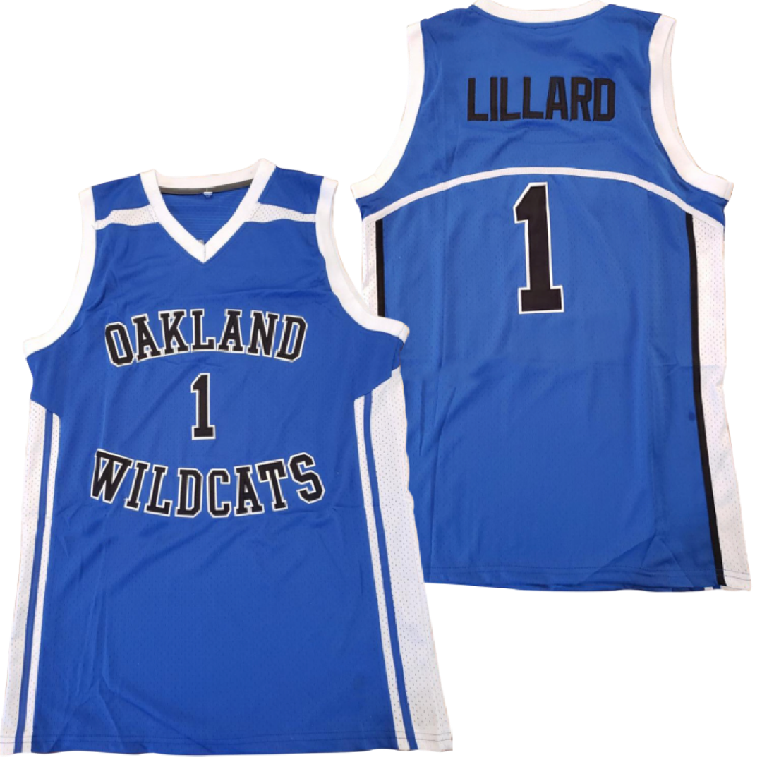 Damian Lillard #1 Oakland Wildcats High School Basketball Jersey