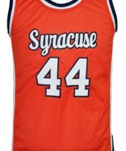 Alternative view of Derrick Coleman #44 Custom College Basketball Jersey Orange