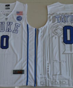 Duke Blue Devils #0 Jayson Tatum Basketball NCAA Basketball Jersey White