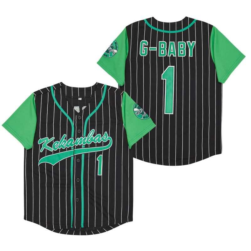 G-Baby Kekambas Movie Baseball Jersey Black Green